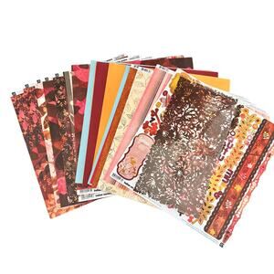 Huge Scrabooking Paper Sticker Lot Autumn Fall Red Brown Indian Summer